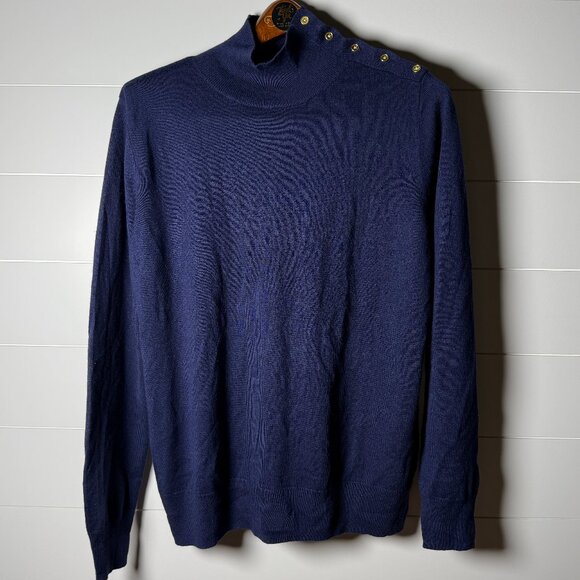 Travel Smith **85% SILK 15%CASHMERE** Light Sweater Blue Sz XL - Picture 1 of 7